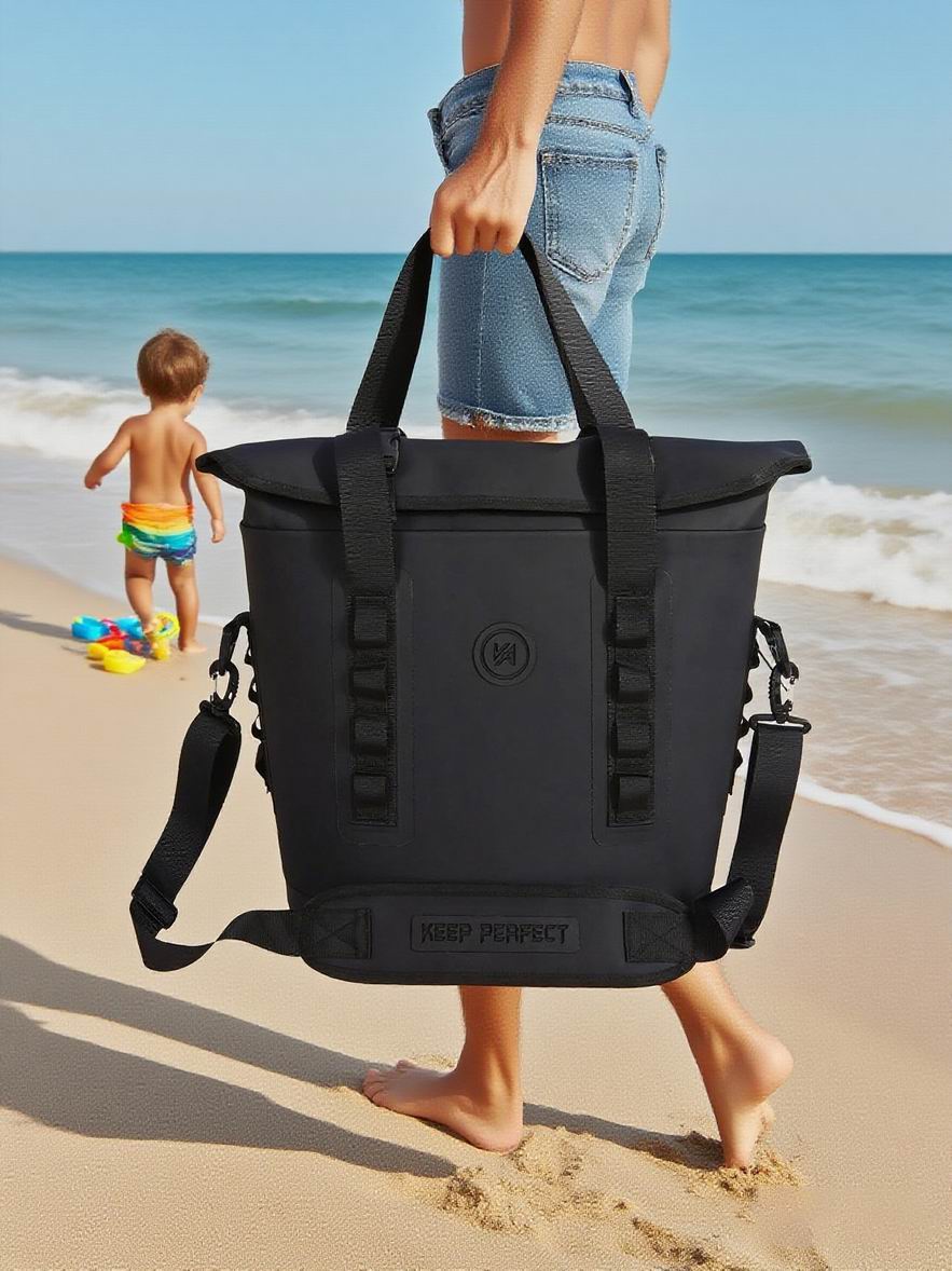 Waterproof drawstring bag for motorcycle touring